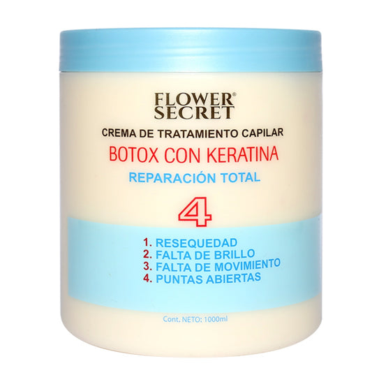 Crema Capilar Reparación Total Botox y Keratina: Cabello Saludable y Renovado