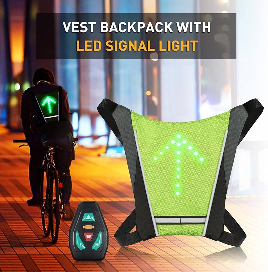 LightPath™ - CHALECO CON SEÑALIZADOR PARA BICICLETA