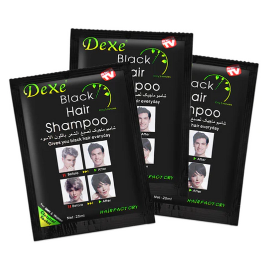 Shampoo Natural Cubre Canas BlackHair™ x10 sobres (para 1 año completo)